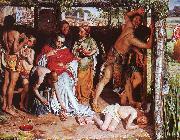 William Holman Hunt A Converted British Family Sheltering a Christian Missionary from the Persecution of the Druids Sweden oil painting reproduction